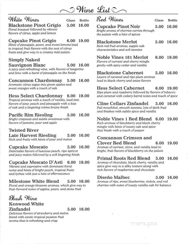 Ricky's English Pub - Salem, OH menu_pic