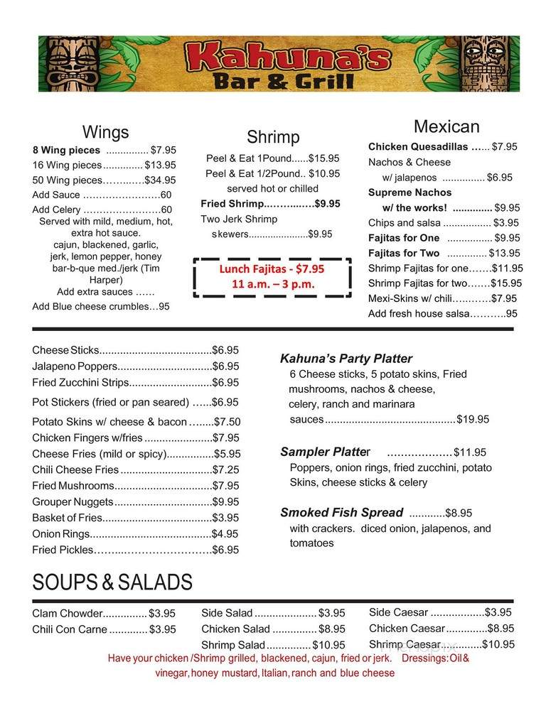 Roadhouse 19 - St Petersburg, FL menu_pic