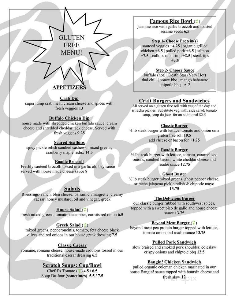 Roadie Joe's - Salisbury, MD menu_pic