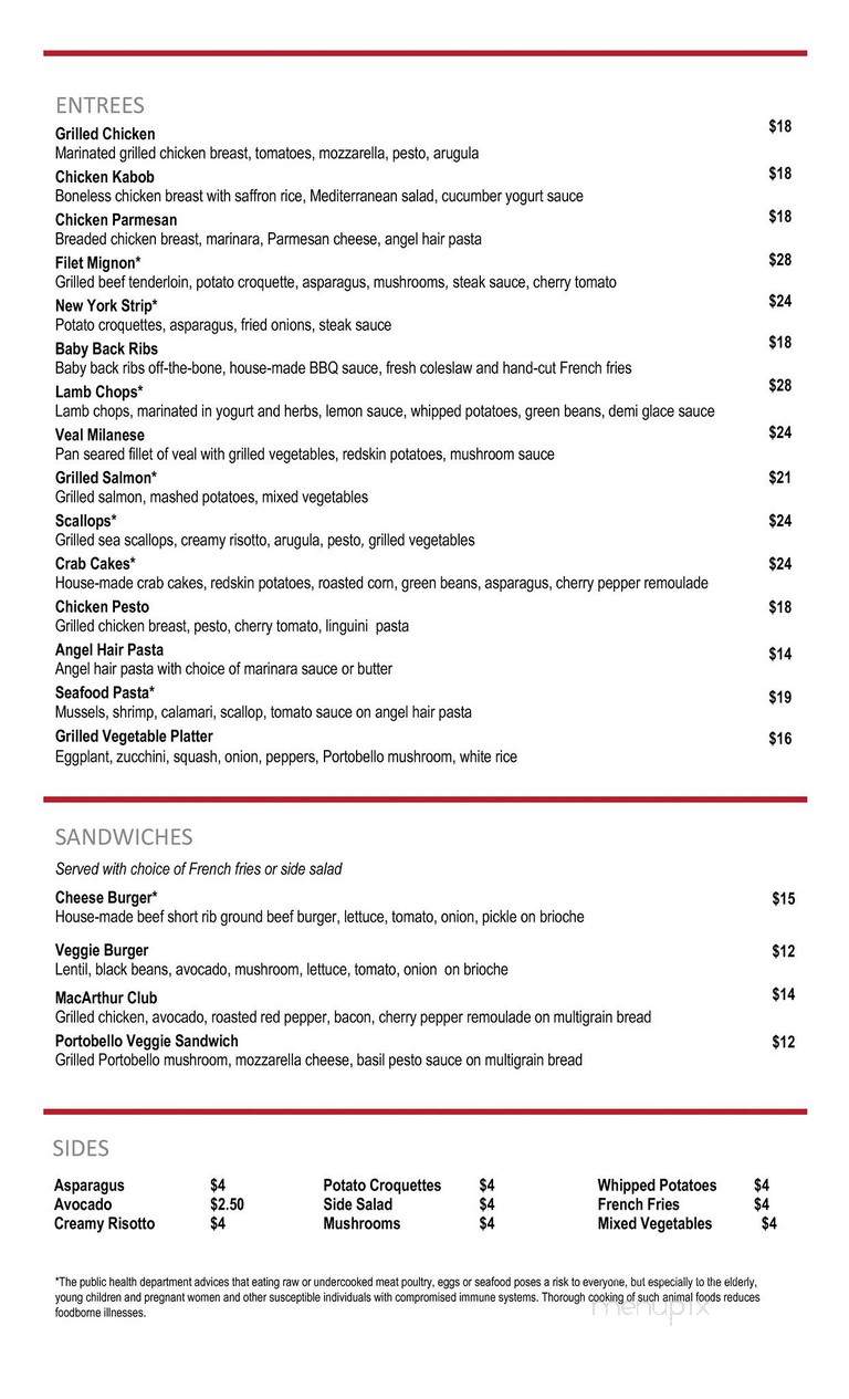 Salt and Pepper Grill - Washington, DC menu_pic