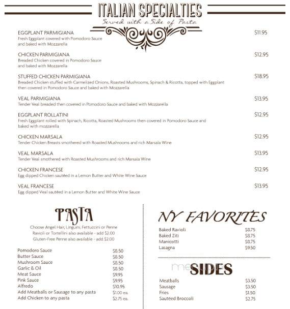 Santino's NY Pizza and Pasta - Woodstock, GA menu_pic