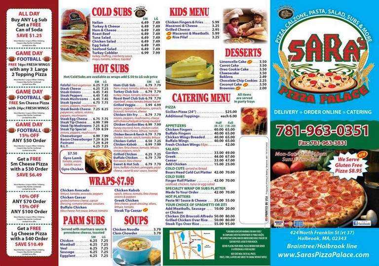 Sara's Pizza Palace - Holbrook, MA