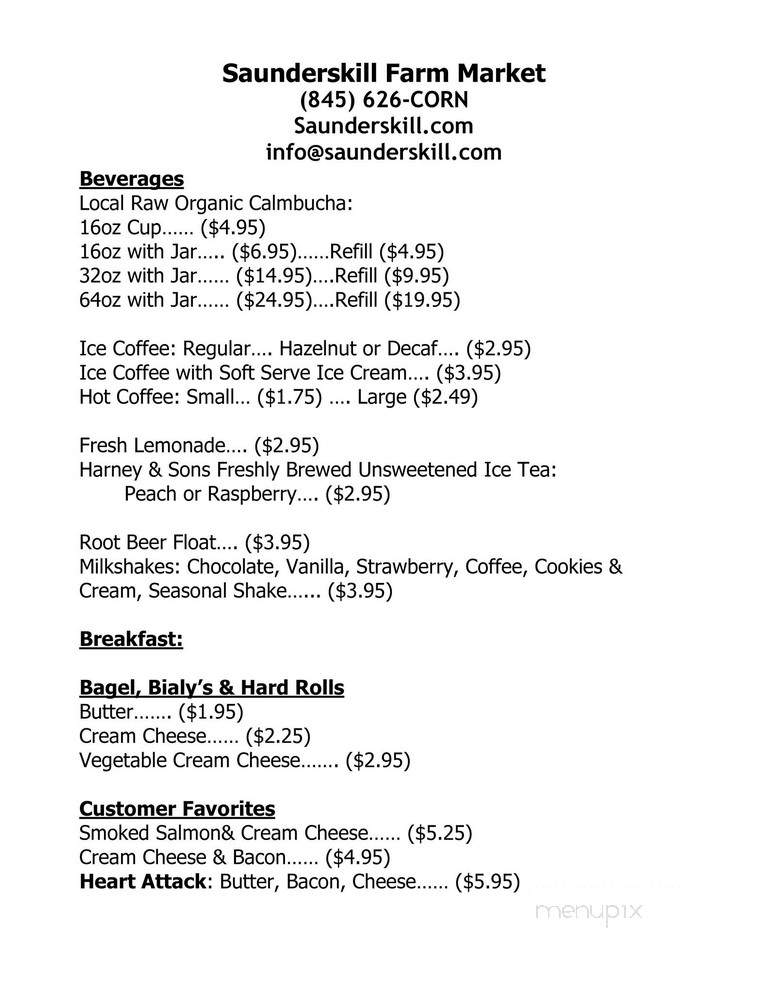 Saunderskill Farm Market - Accord, NY menu_pic