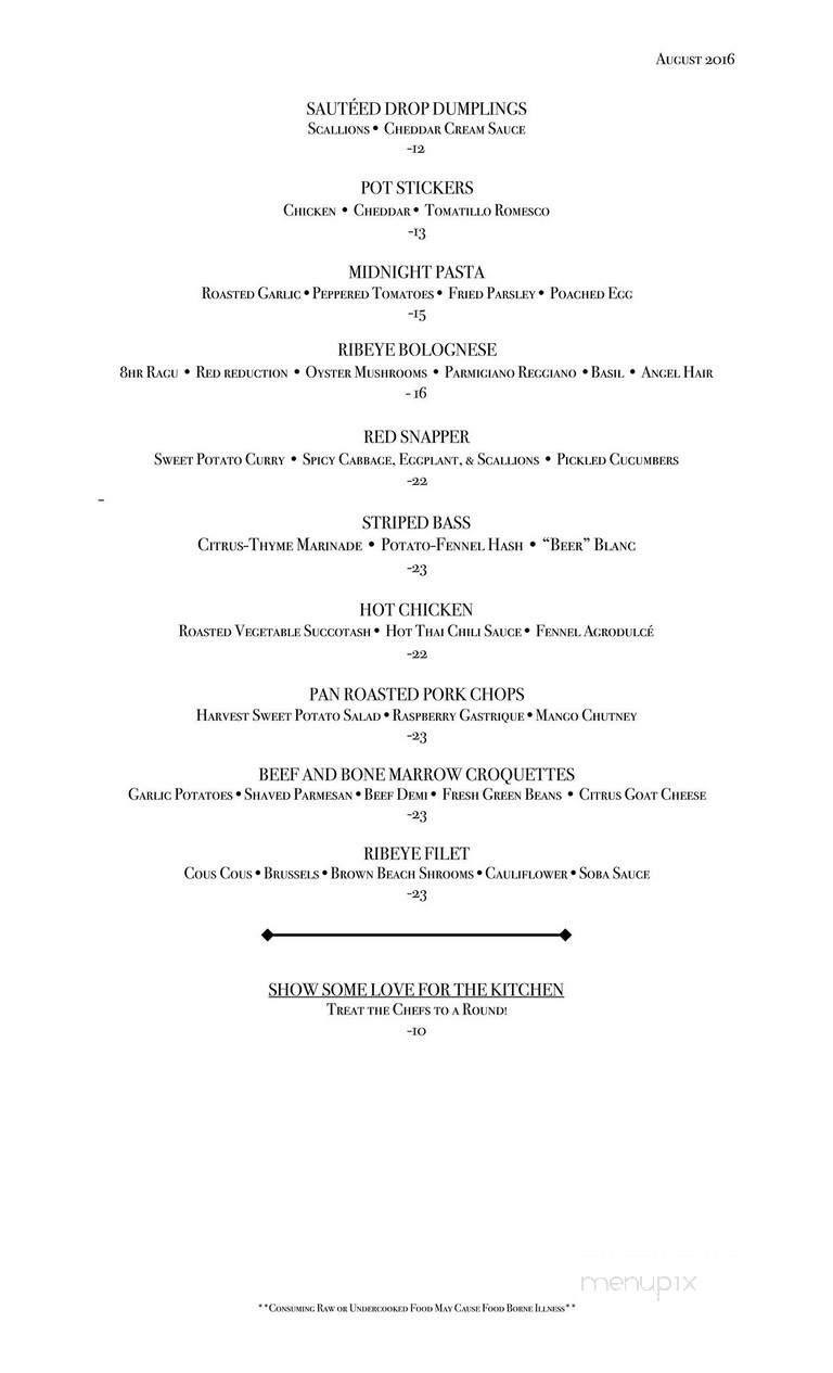 Scratch - Winter Park, FL menu_pic