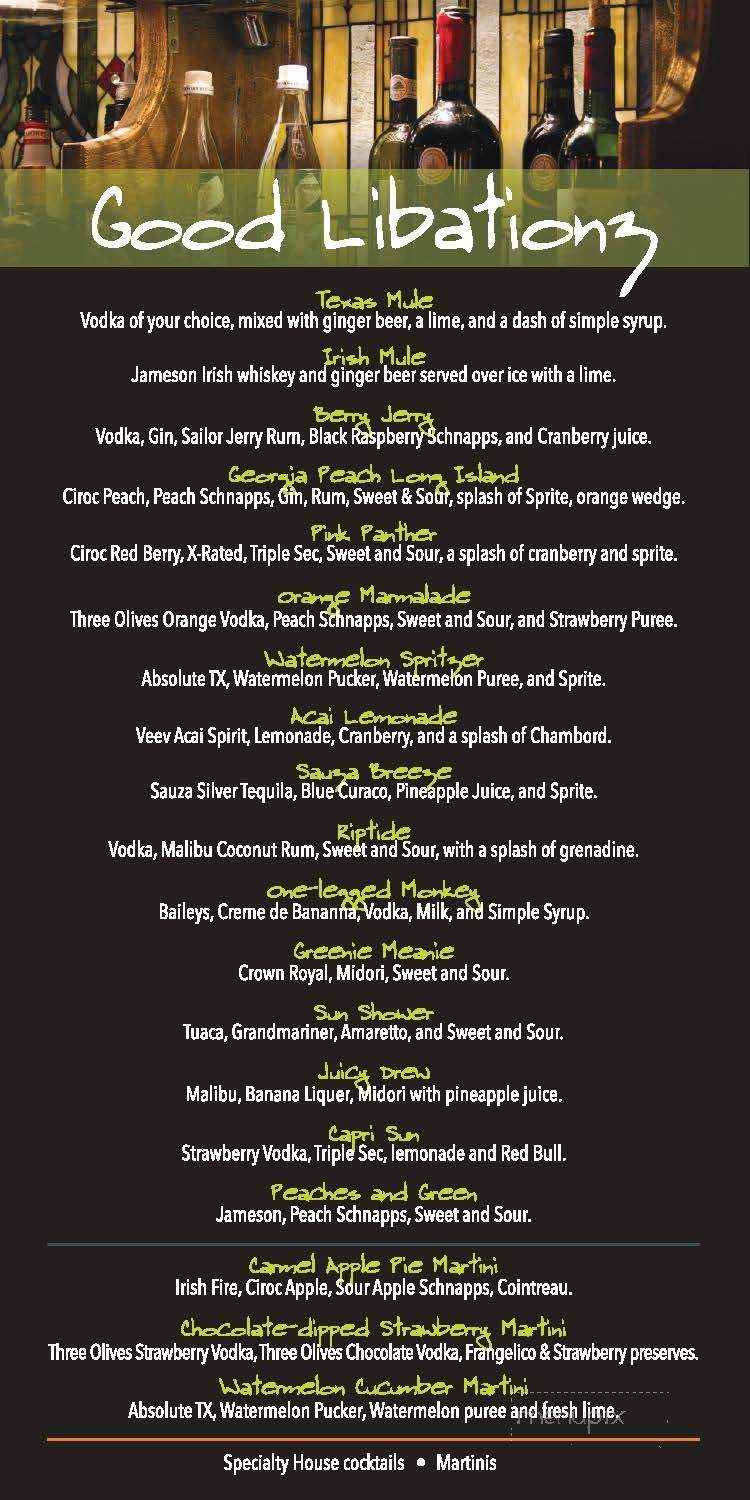 Shenaniganz - Garland, TX menu_pic