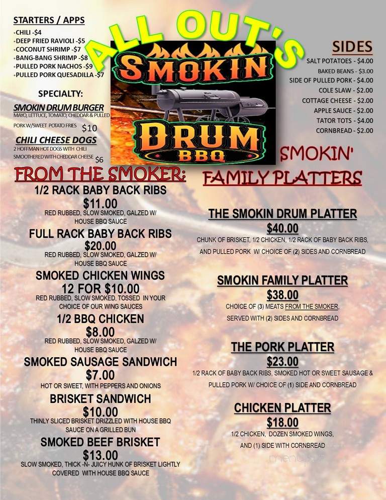 Smoking Barbecue - Watertown, NY menu_pic