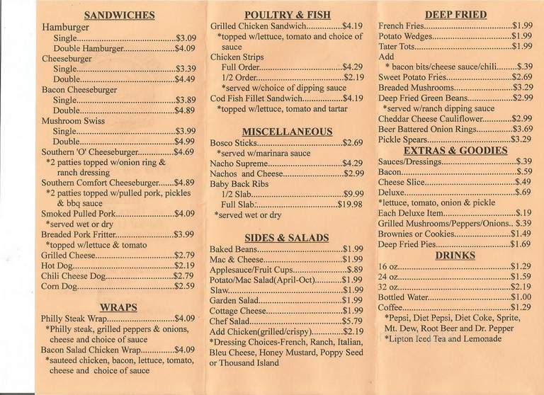 Southern Comfort Catering & More - Kinmundy, IL menu_pic