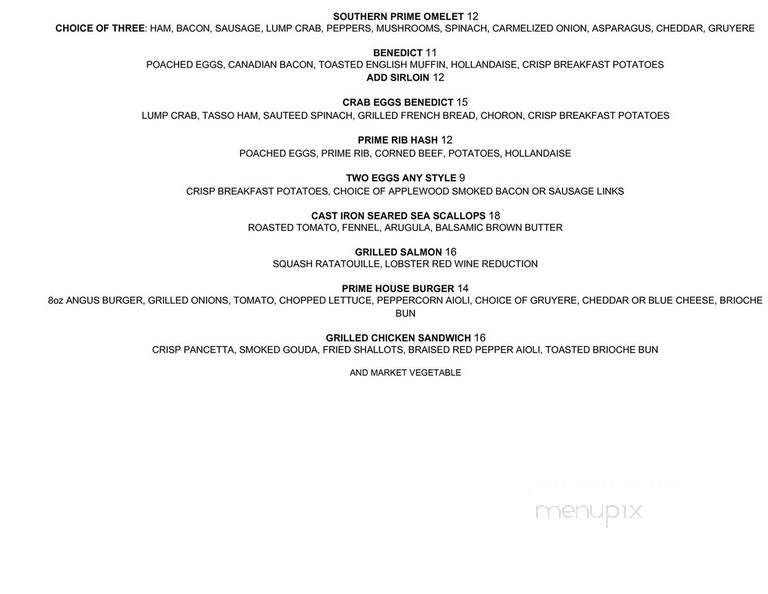Southern Prime Steakhouse - Southern Pines, NC menu_pic