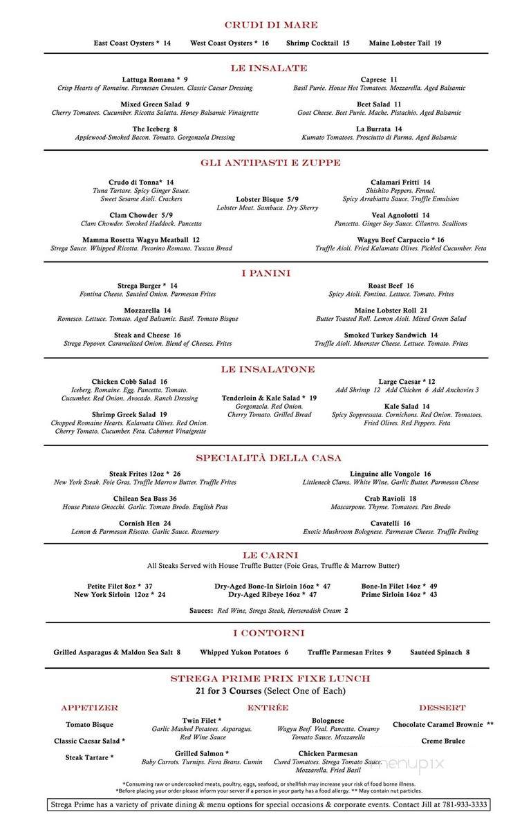 Strega Prime - Woburn, MA menu_pic