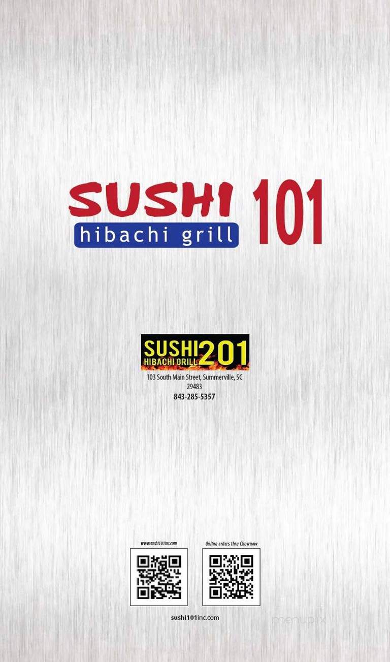 Sushi 101 - Goose Creek, SC menu_pic