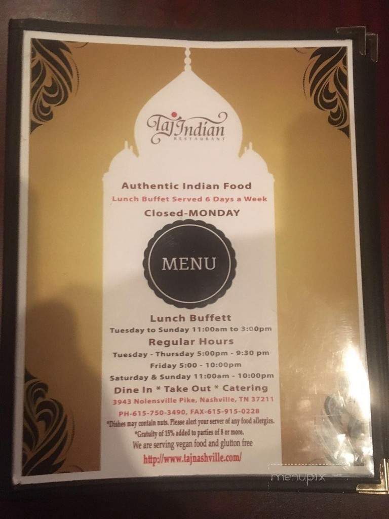 Taj Indian Restaurant - Nashville, TN