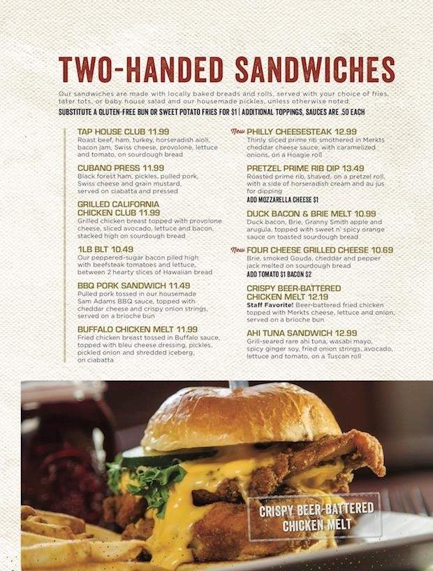 Tap House Grill - Des Plaines, IL menu_pic