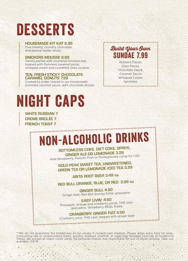 Tap House Grill - Des Plaines, IL menu_pic