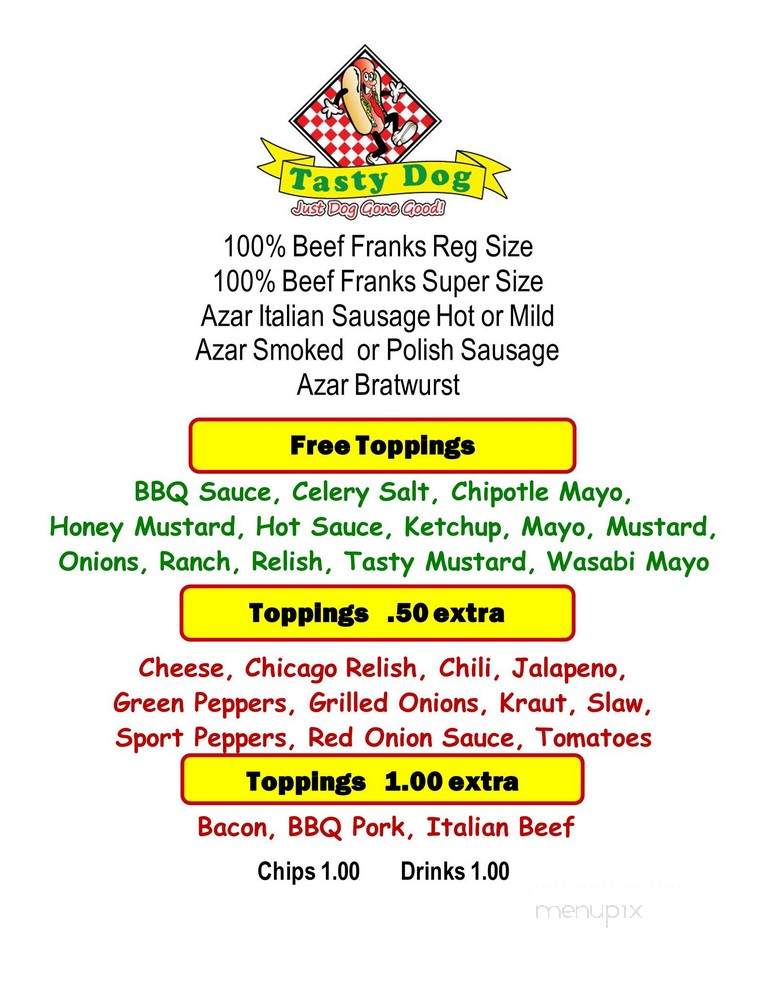 Tasty Dog - Jacksonville, FL menu_pic