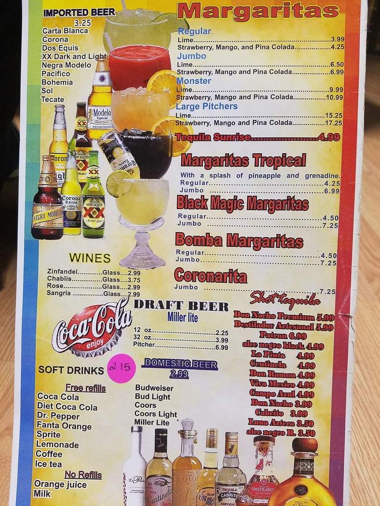 Menu of Tequila Jalisco Mexican Restaurant in Knob Noster ...