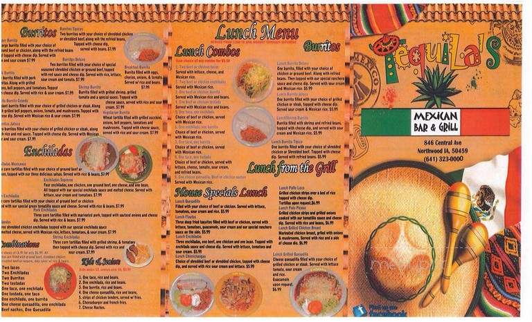 Tequila's Mexican Bar & Grill - Northwood, IA menu_pic