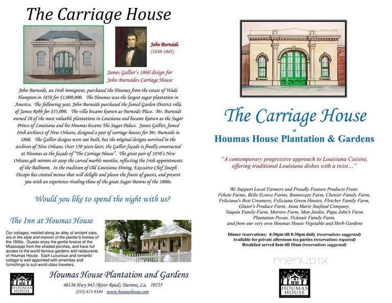 The Carriage House at Houmas House - Darrow, LA