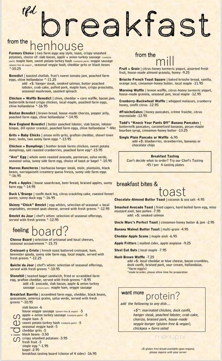The Farmer's Daughter - North Easton, MA menu_pic