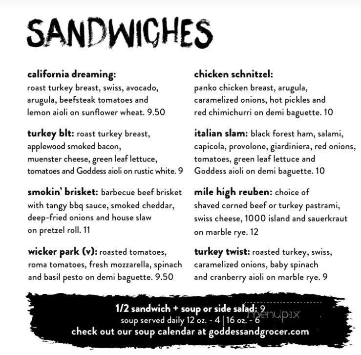 The Goddess and the Grocer - Chicago, IL menu_pic