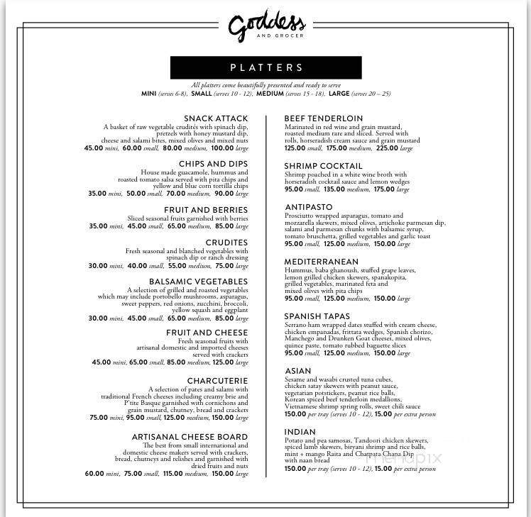 The Goddess and the Grocer - Chicago, IL menu_pic
