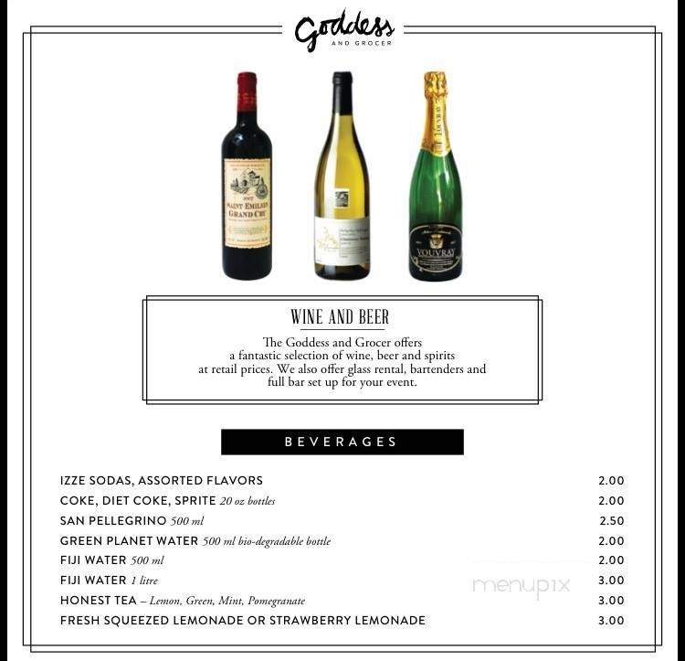 The Goddess and the Grocer - Chicago, IL menu_pic