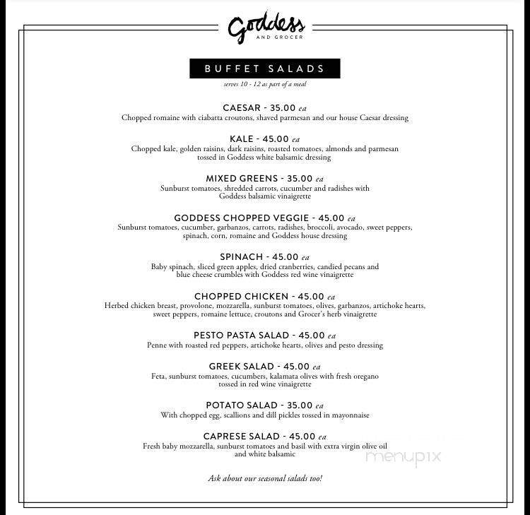 The Goddess and the Grocer - Chicago, IL menu_pic