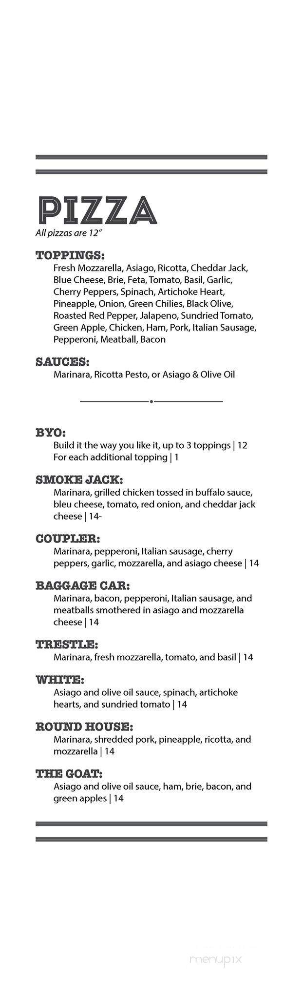The Green Goat - Charleston, SC menu_pic