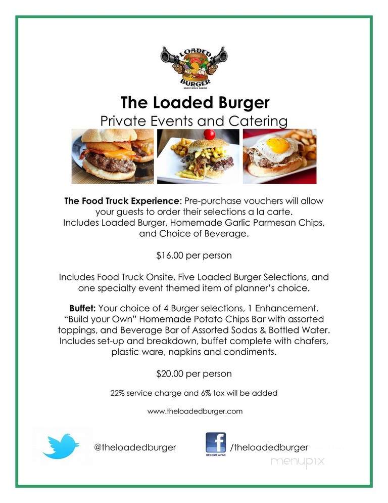 The Loaded Burger - Atlanta, GA menu_pic