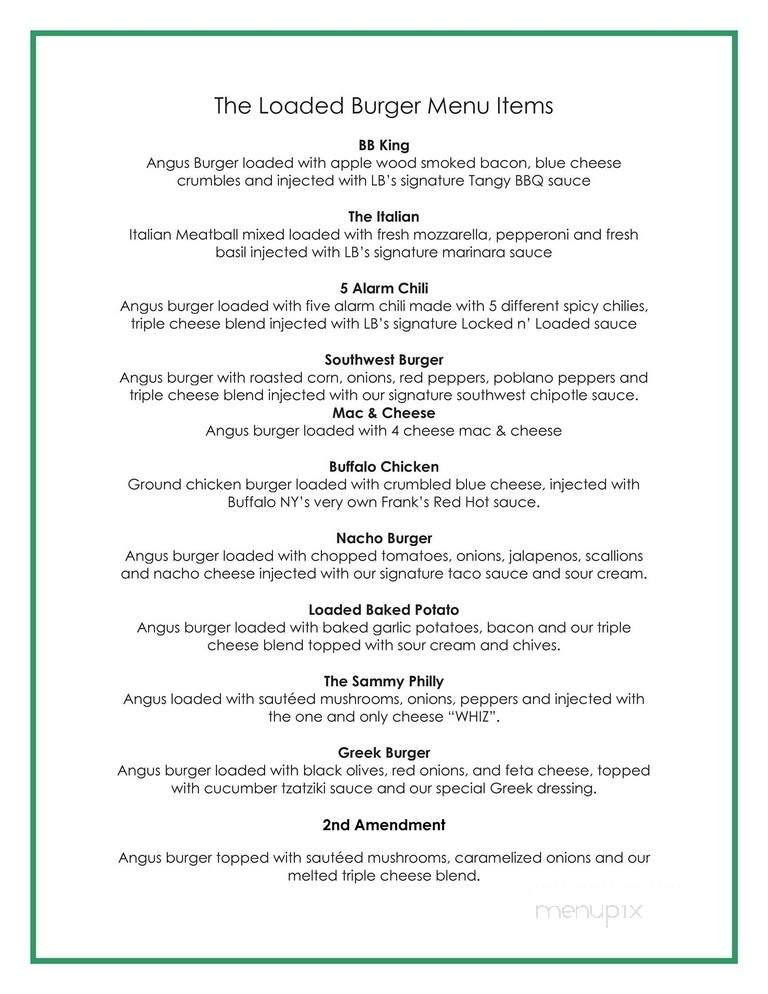 The Loaded Burger - Atlanta, GA menu_pic