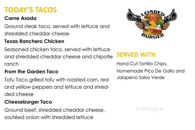 The Loaded Burger - Atlanta, GA menu_pic