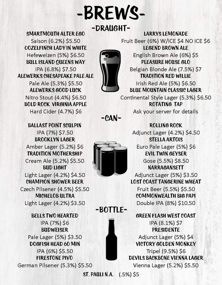 The Point at Phoebus - Hampton, VA menu_pic