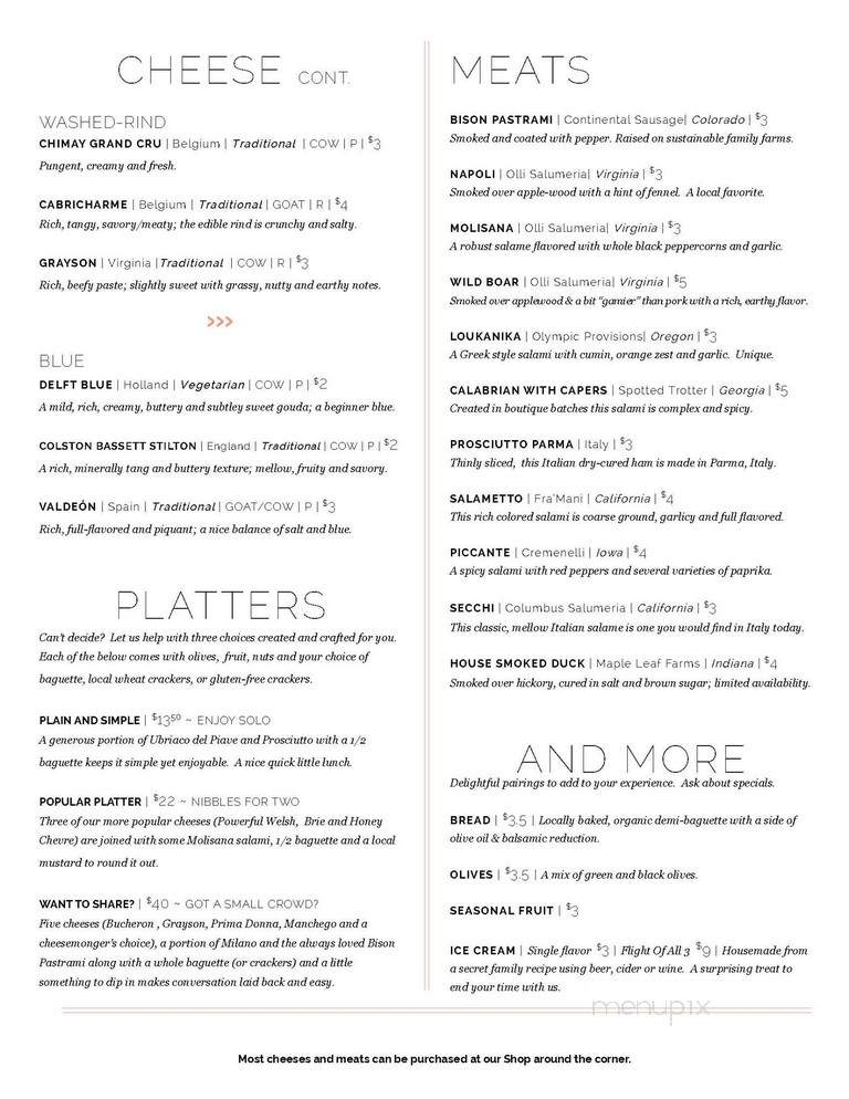 The Welsh Rabbit Cheese Shop - Fort Collins, CO menu_pic