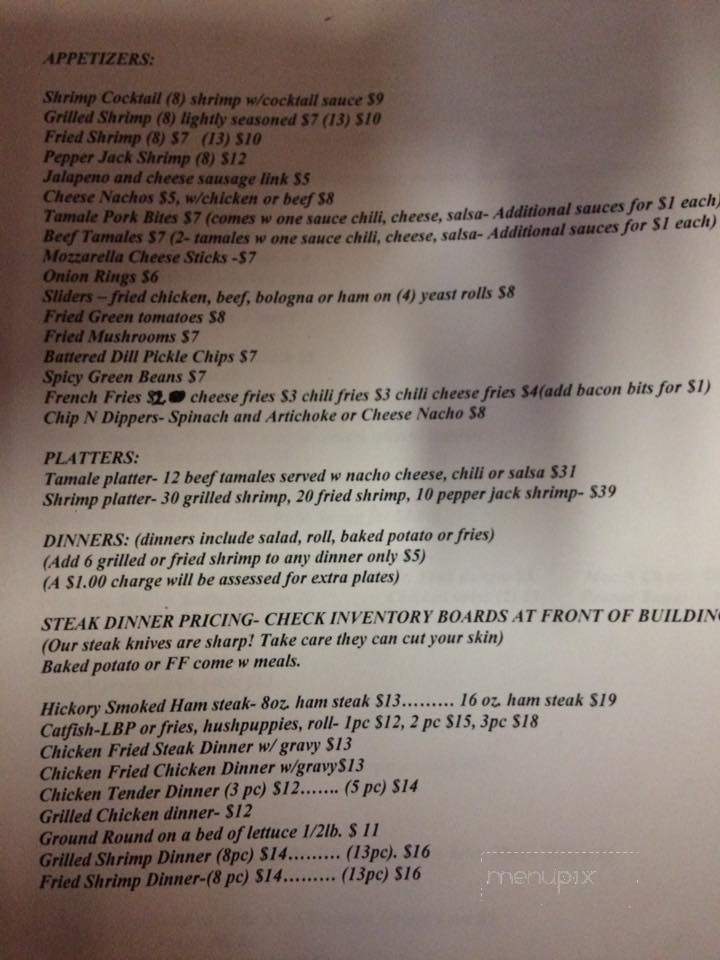 Toad Suck Bucks - Houston, AR menu_pic