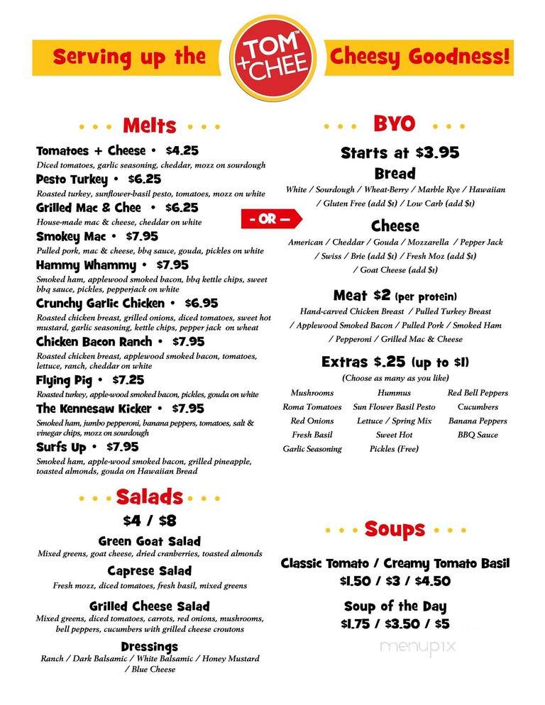 Tom + Chee - Kennesaw, GA menu_pic
