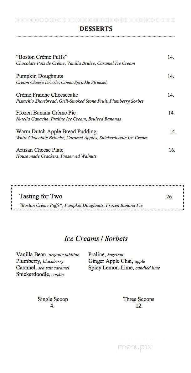 Tom Colicchio's Heritage Steak - Las Vegas, NV menu_pic