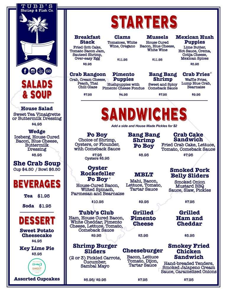 Tubb's Fish & Shrimp Co. - Florence, SC menu_pic