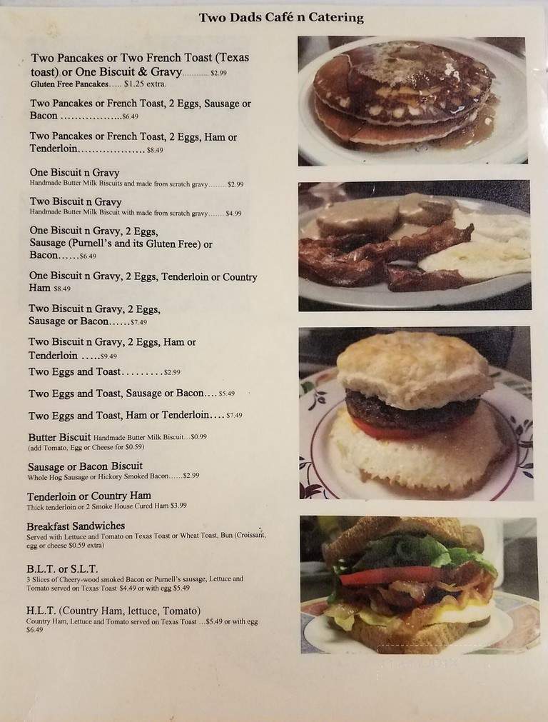 Two Dads Cafe n Catering - Kingsport, TN menu_pic