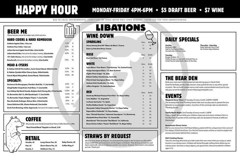 Waypoint Public - San Diego, CA menu_pic