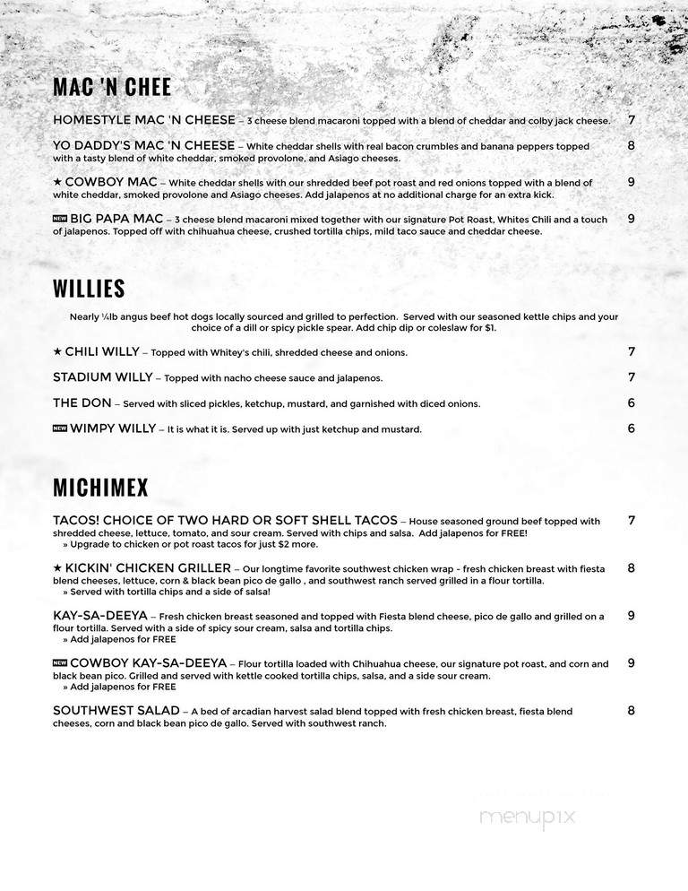 White Flame Brewing Co. - Hudsonville, MI menu_pic