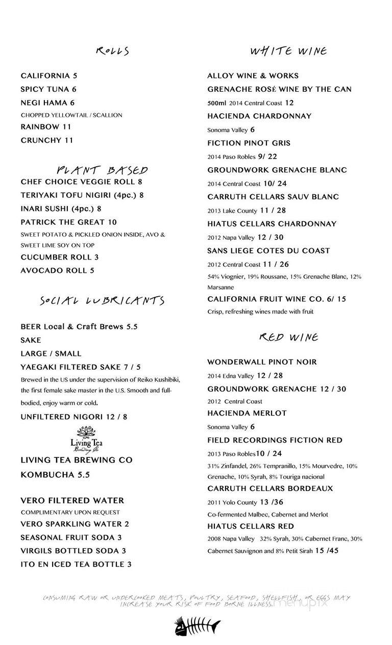 Wrench and Rodent Seabasstro Pub - Oceanside, CA menu_pic