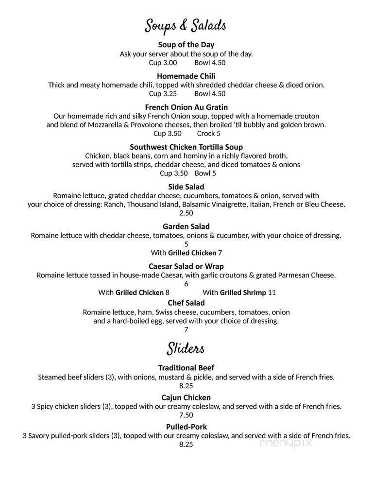 yale Hotel - Yale, MI menu_pic