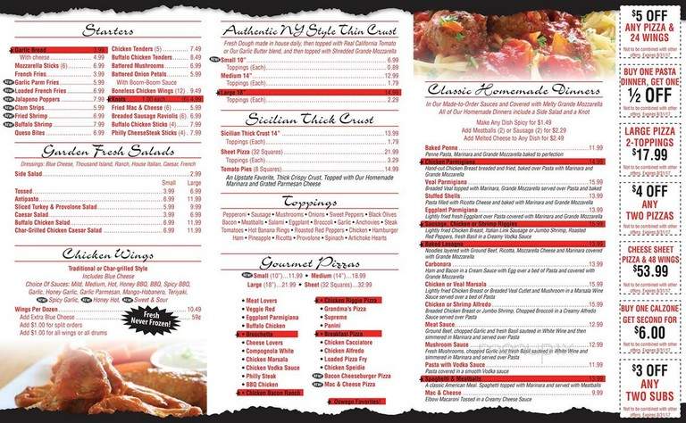 Gino & Joe's Pizzeria - Oswego - Oswego, NY menu_pic