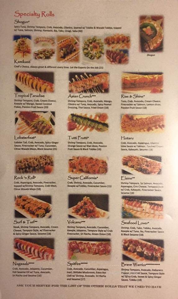 Kazumi - Jackson, WY menu_pic