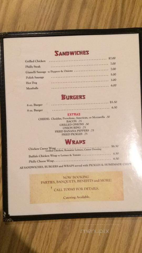 Timber Tavern Bar & Grill - Syracuse, NY menu_pic