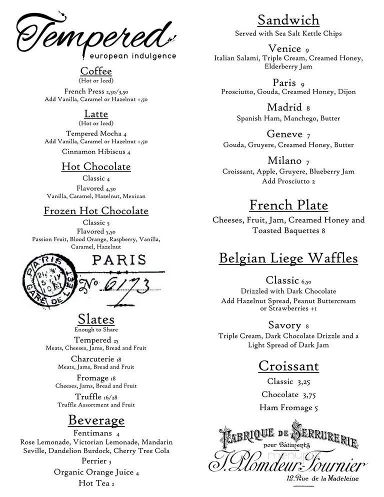 Tempur Chocolate Shoppe - Nashville, TN menu_pic