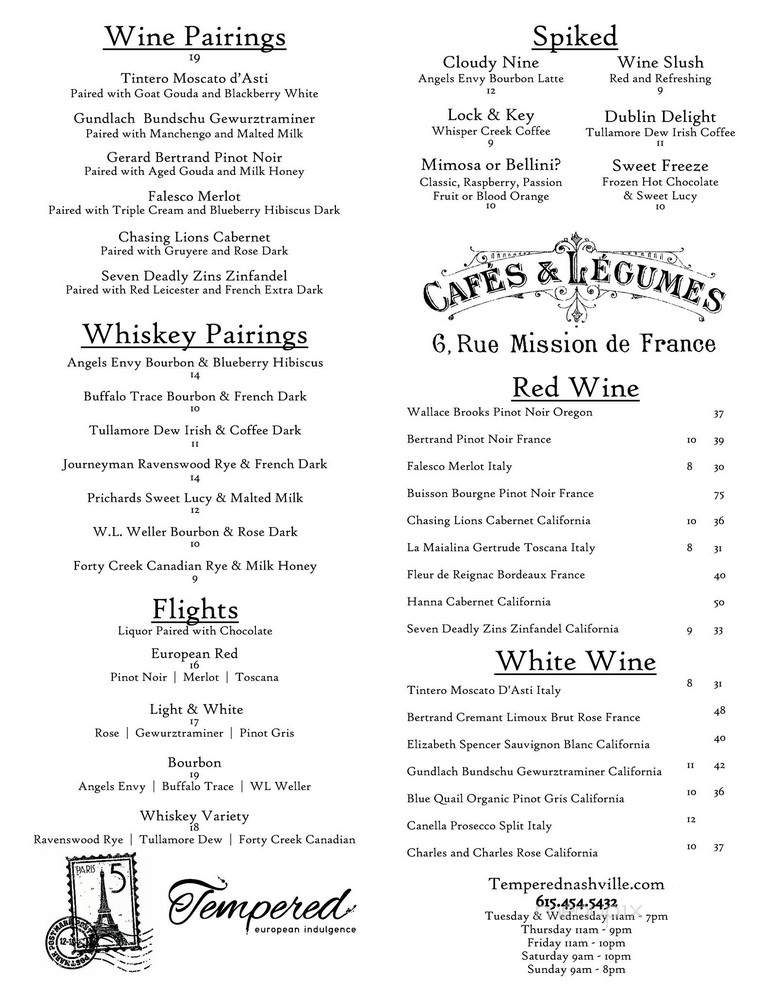 Tempur Chocolate Shoppe - Nashville, TN menu_pic