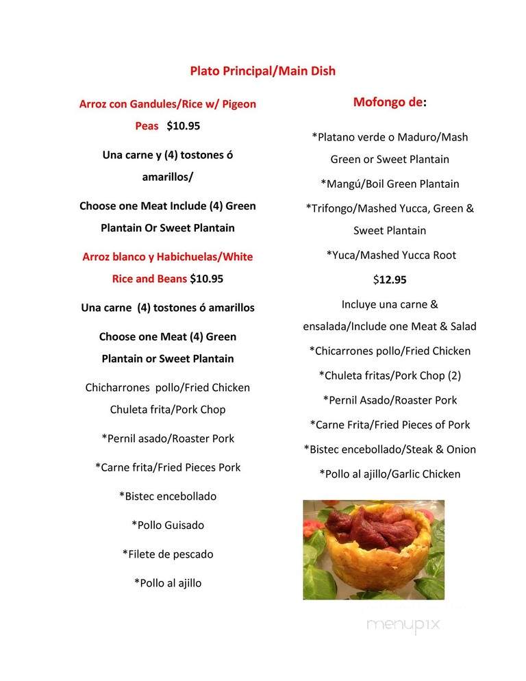 La Isla Bonita - Columbia, SC menu_pic