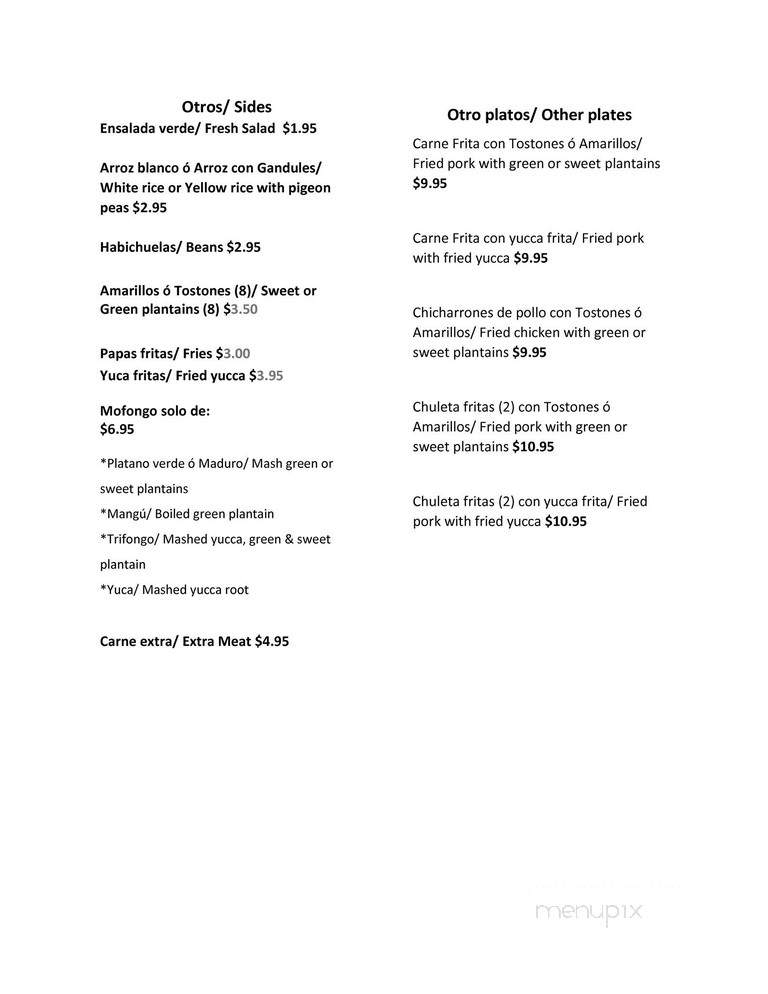 La Isla Bonita - Columbia, SC menu_pic