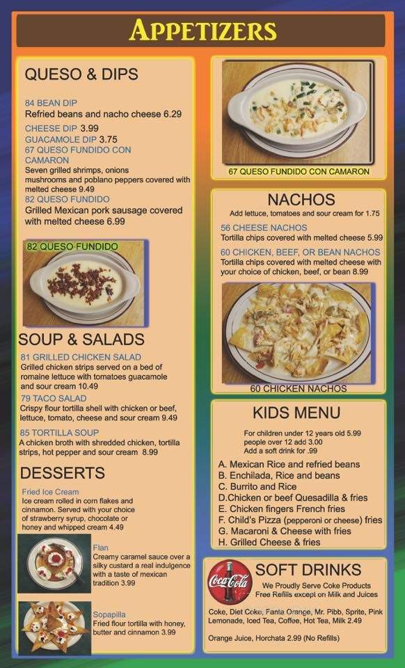 Los Cazadores - Cincinnati, OH menu_pic