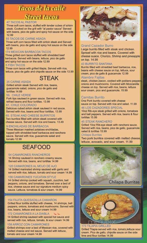 Los Cazadores - Cincinnati, OH menu_pic